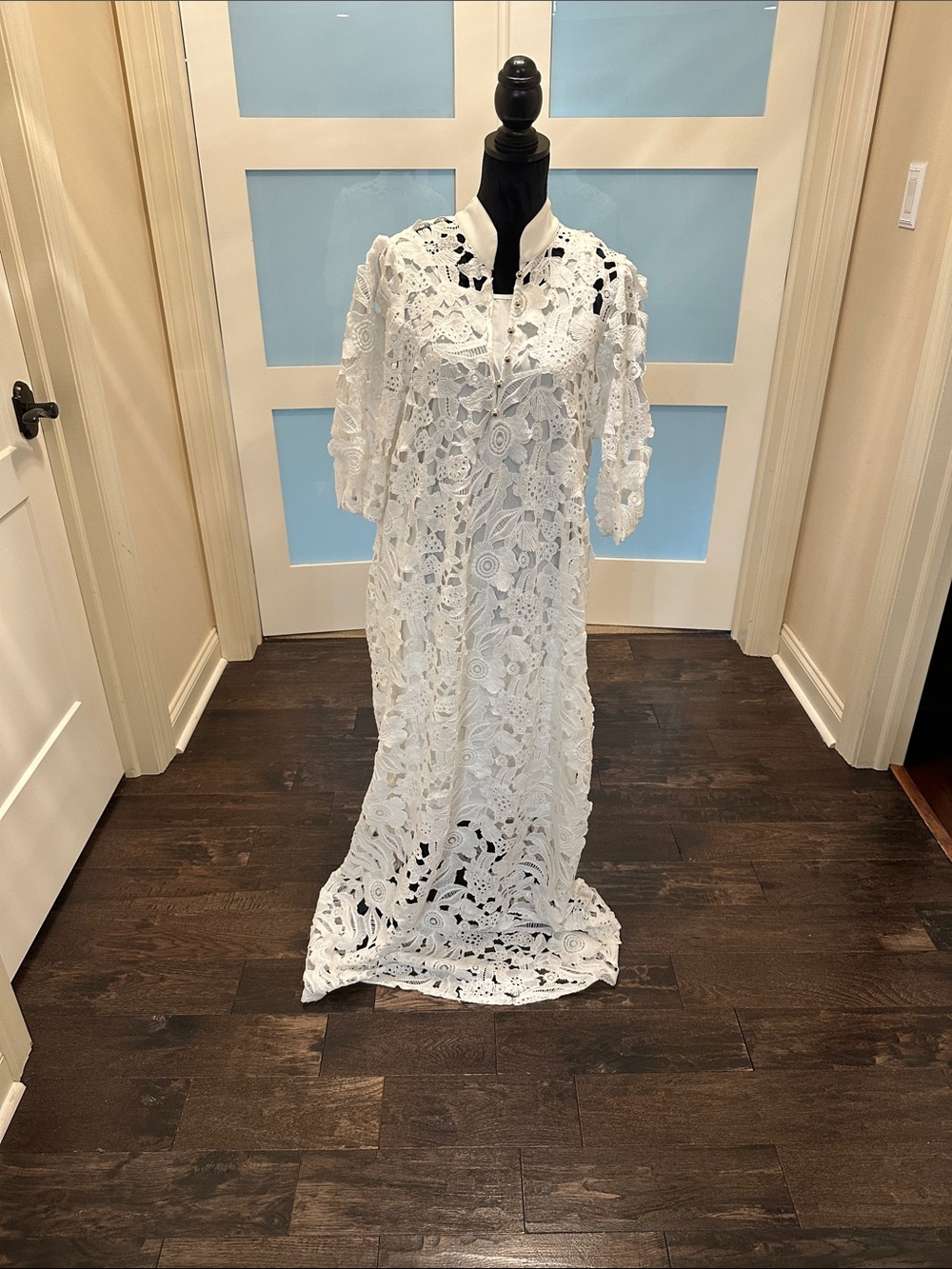 NWT StyleWe White Crochet Lace Maxi Dress - Elegant Women's Dress